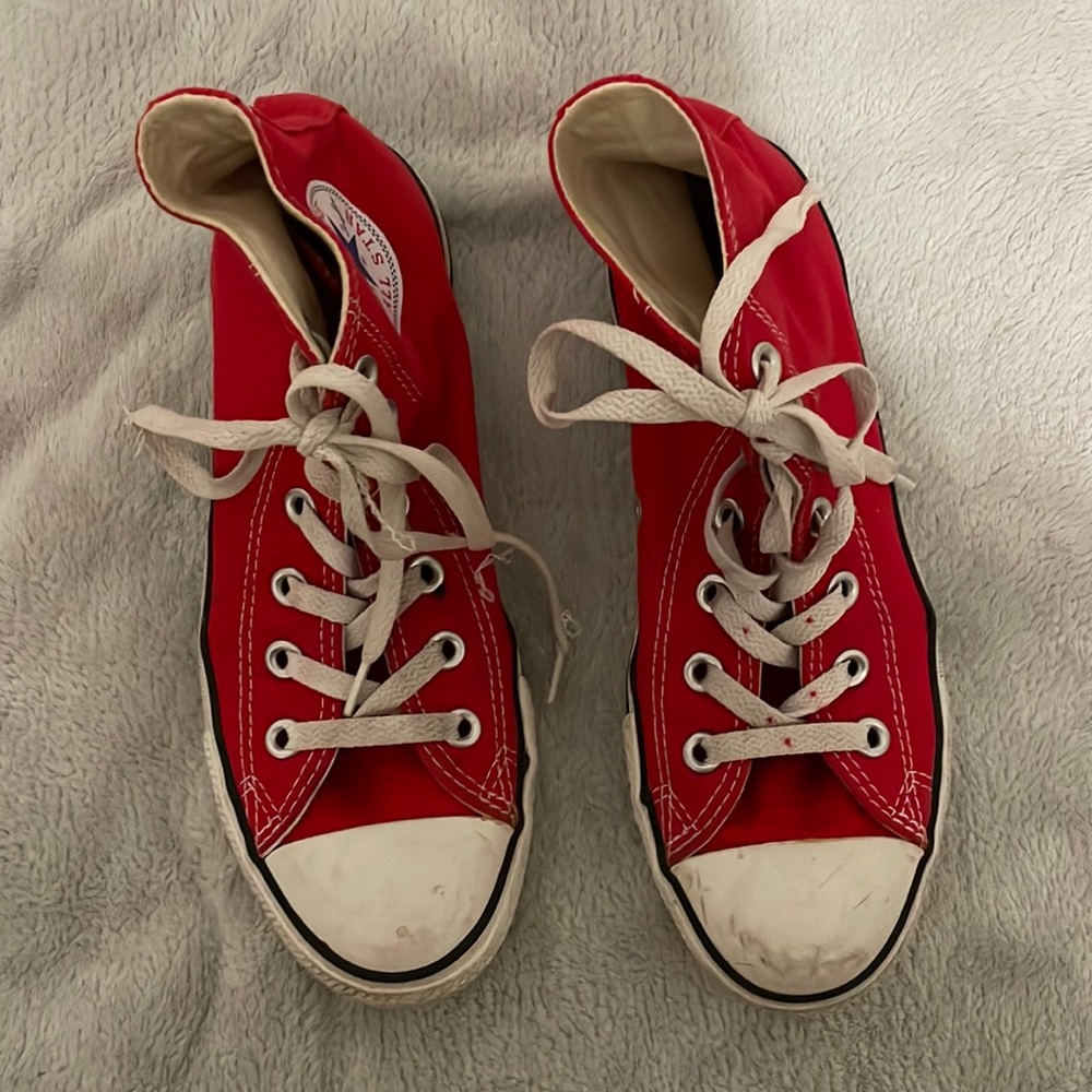 Red High Top Converse